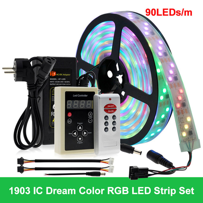 16.4ft/5m IP67 Waterproof LED Light Strips Kit, 1903 RGBIC